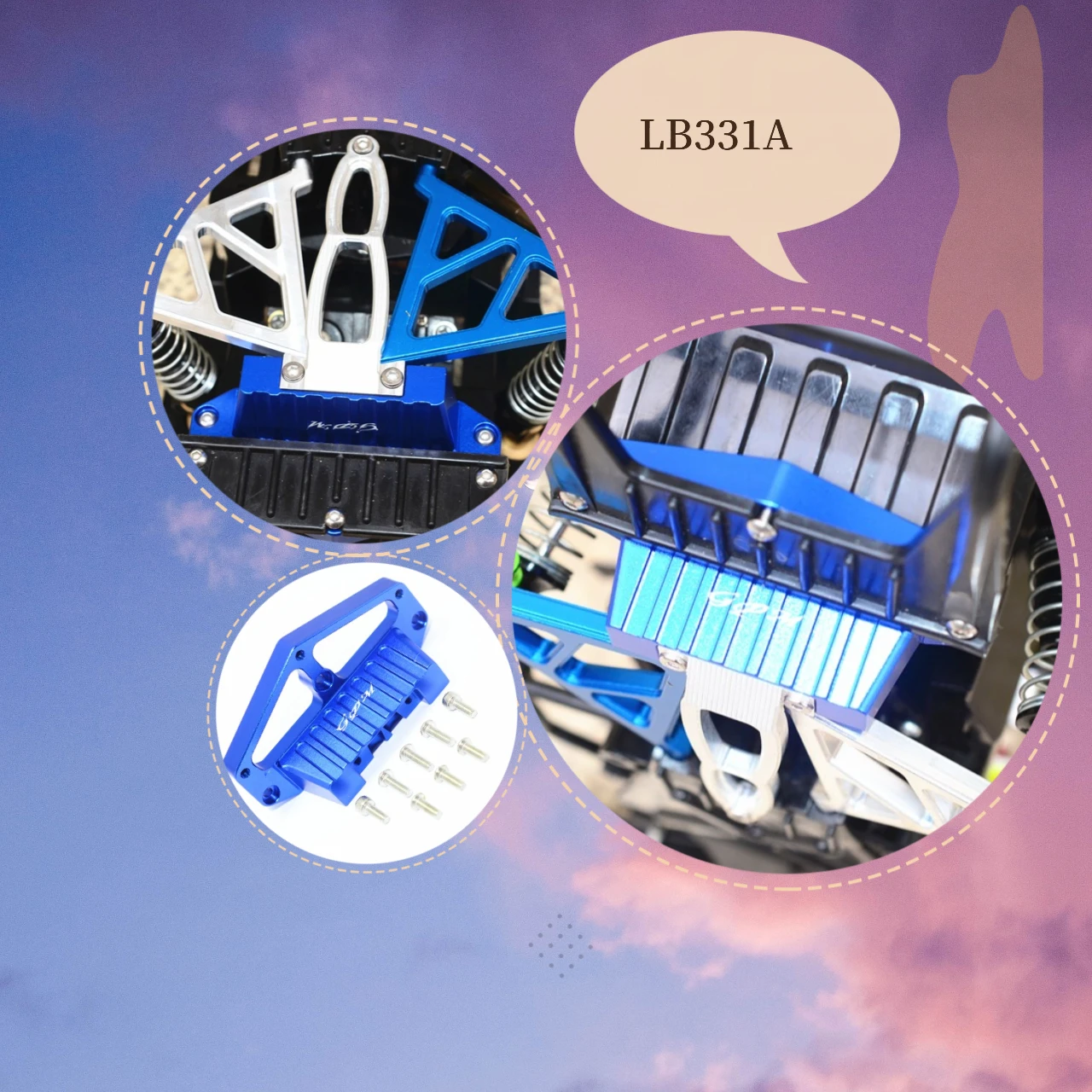 Estabilizador de brazo inferior delantero de aluminio GPM para fiambrera TAMIYA, Rc Midnight Pumpk