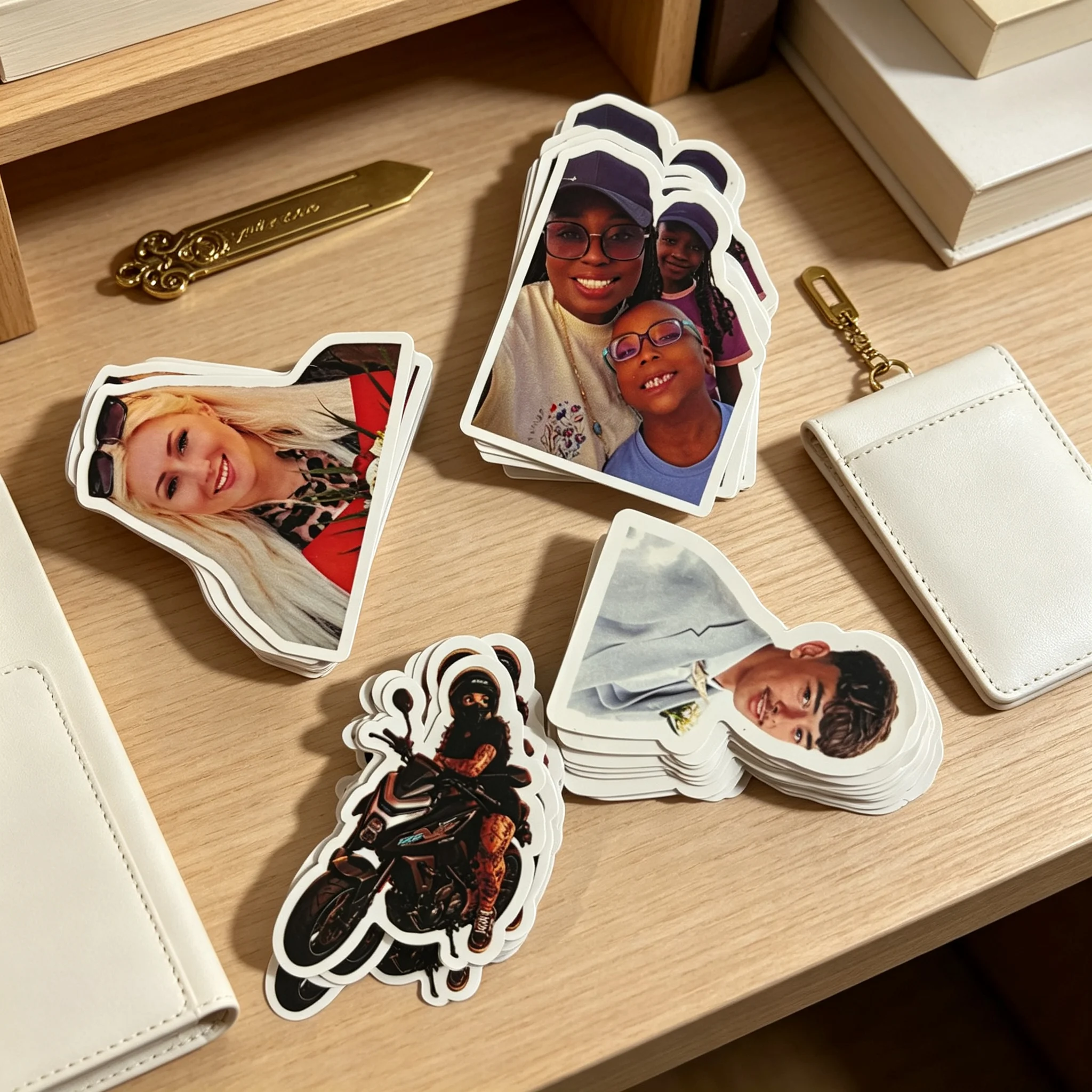 100 Pieces Die‑Cut Glossy Waterproof PVC Vinyl Stickers, Custom‑Made Personalized Brand Logo Decals, Strong Sticky Weather