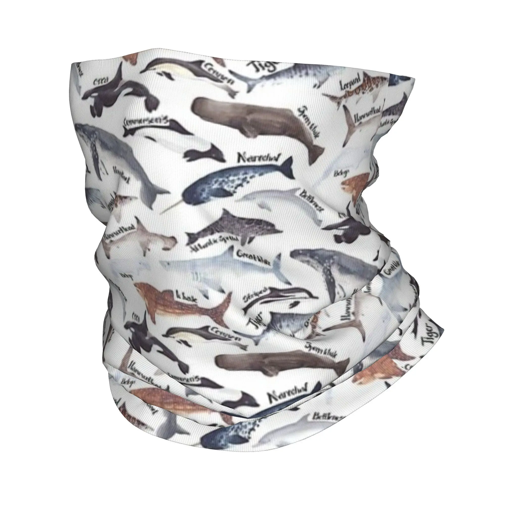 

Типы китов, акулы и дельфинов, акварельная бандана, гетры, шарф с принтом, велосипедный шарф, велосипедный шарф, унисекс для взрослых