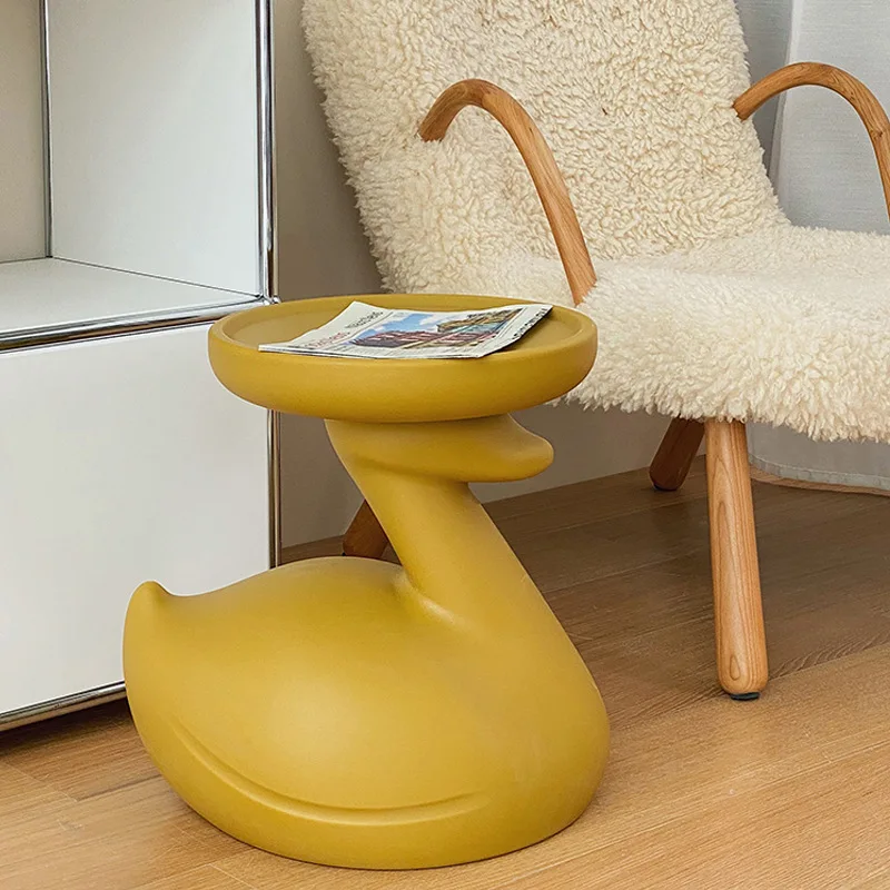

#Modern Design Customize Color Swan Shape PE Coffee Tables Side Table Plastic Table for Living Room