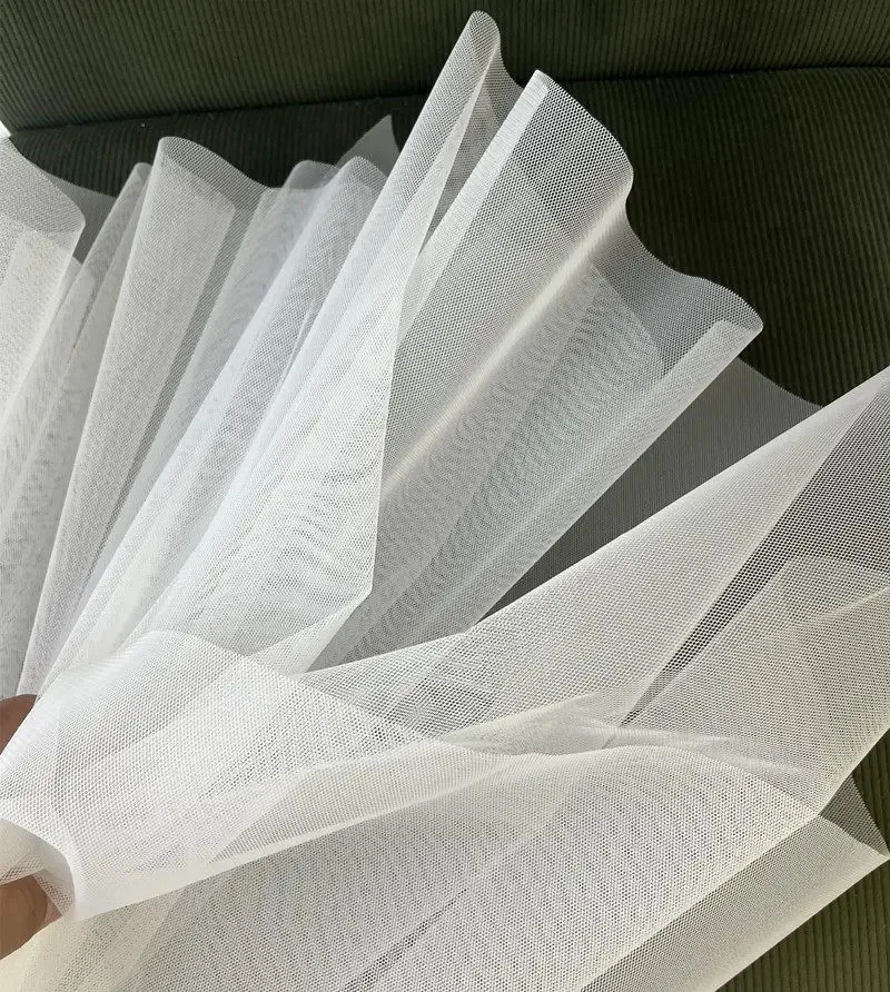Transparent Thickened Hard Tulle for Wedding Dresses Inner Support Puffy Net Fabric Ideal Wedding Accessories Set