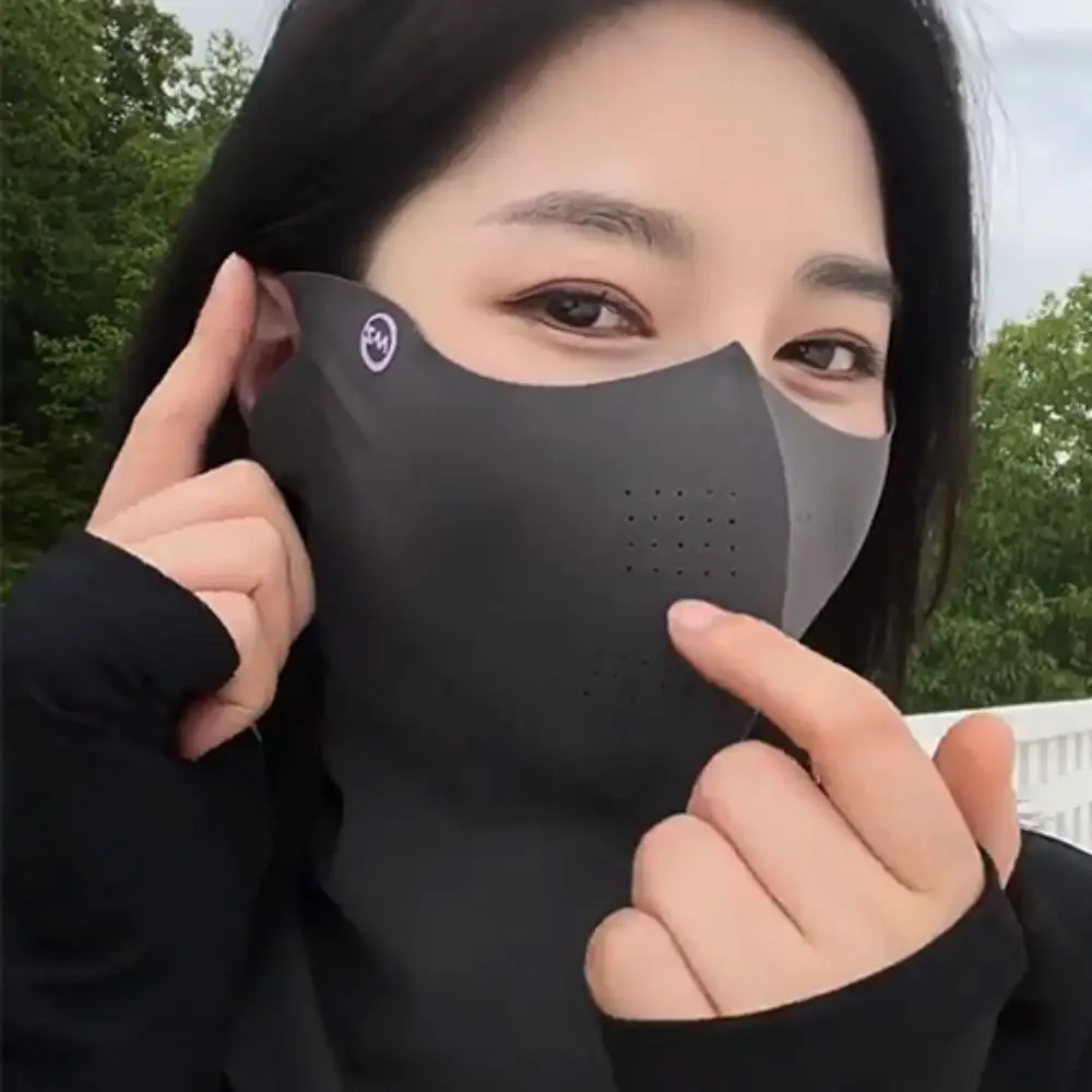 Daily Cover Face Ice Silk Mask Face Shield Anti-UV Sunscreen Mask Thin Breathable Riding Facemask Outdoor Sport