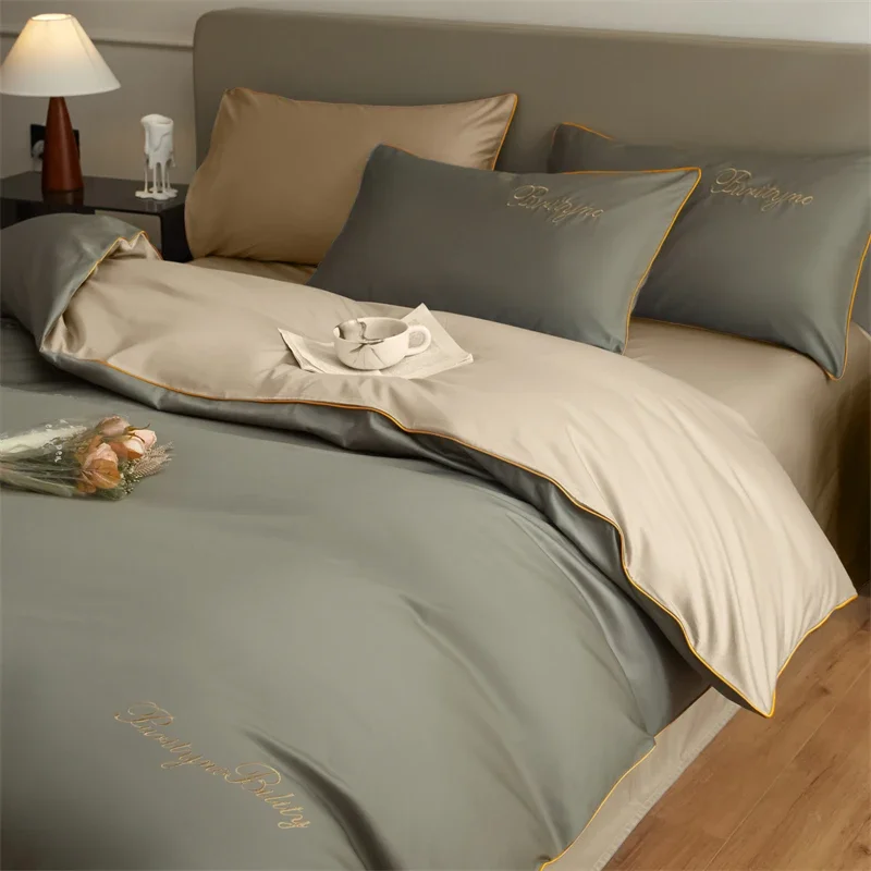 3pcs 100% Egyptian Cotton Duvet Cover Set 1pc Duvet Cover and 2pcs Pillowcases 150*200/200*230cm Single/double Queen King Size
