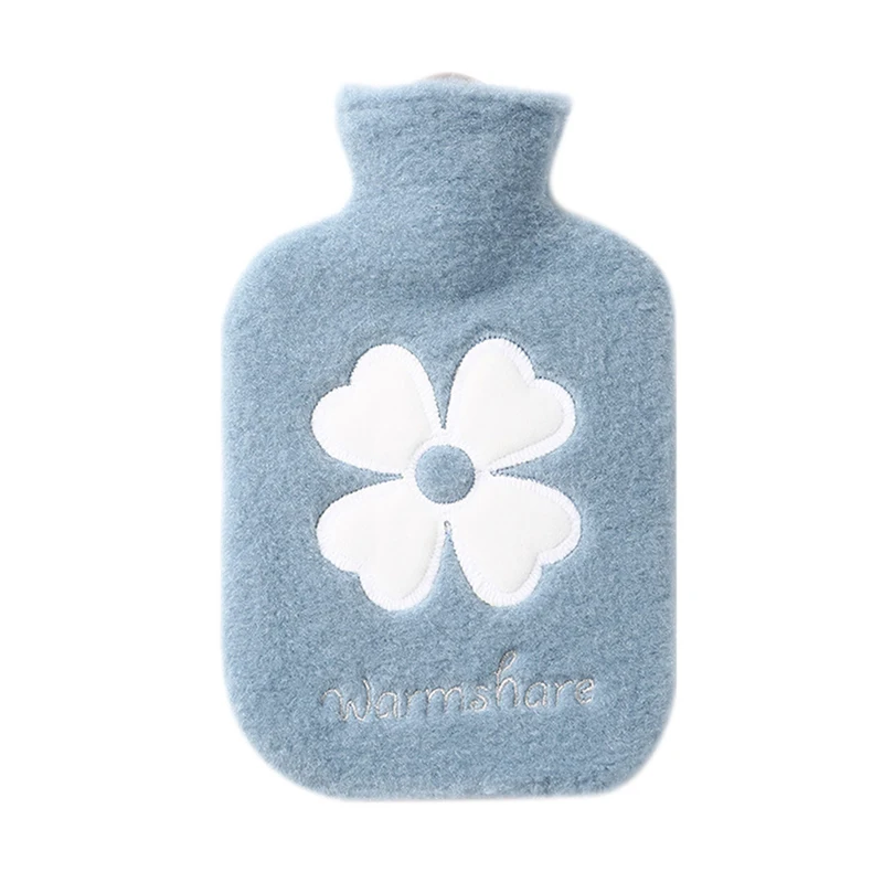 1000ML Hot Water Bag Warm Belly Hands Cute Warm Water Bag Hand Warmer Flower Hot Water Bottle Bag Water Warmer