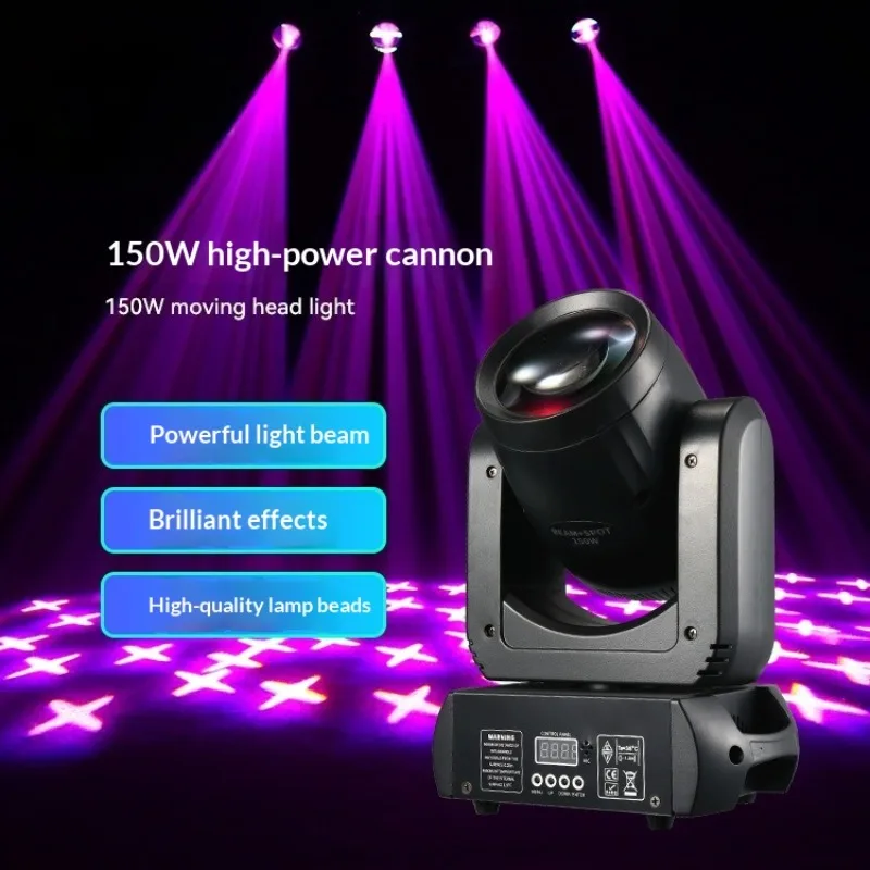 

Светодиодный прожектор 150 Вт с вращающейся головой, для сцены, клубов, баров, вечеринок, дискотек, с RGB-подсветкой и гобо-эффектами, диджейский свет