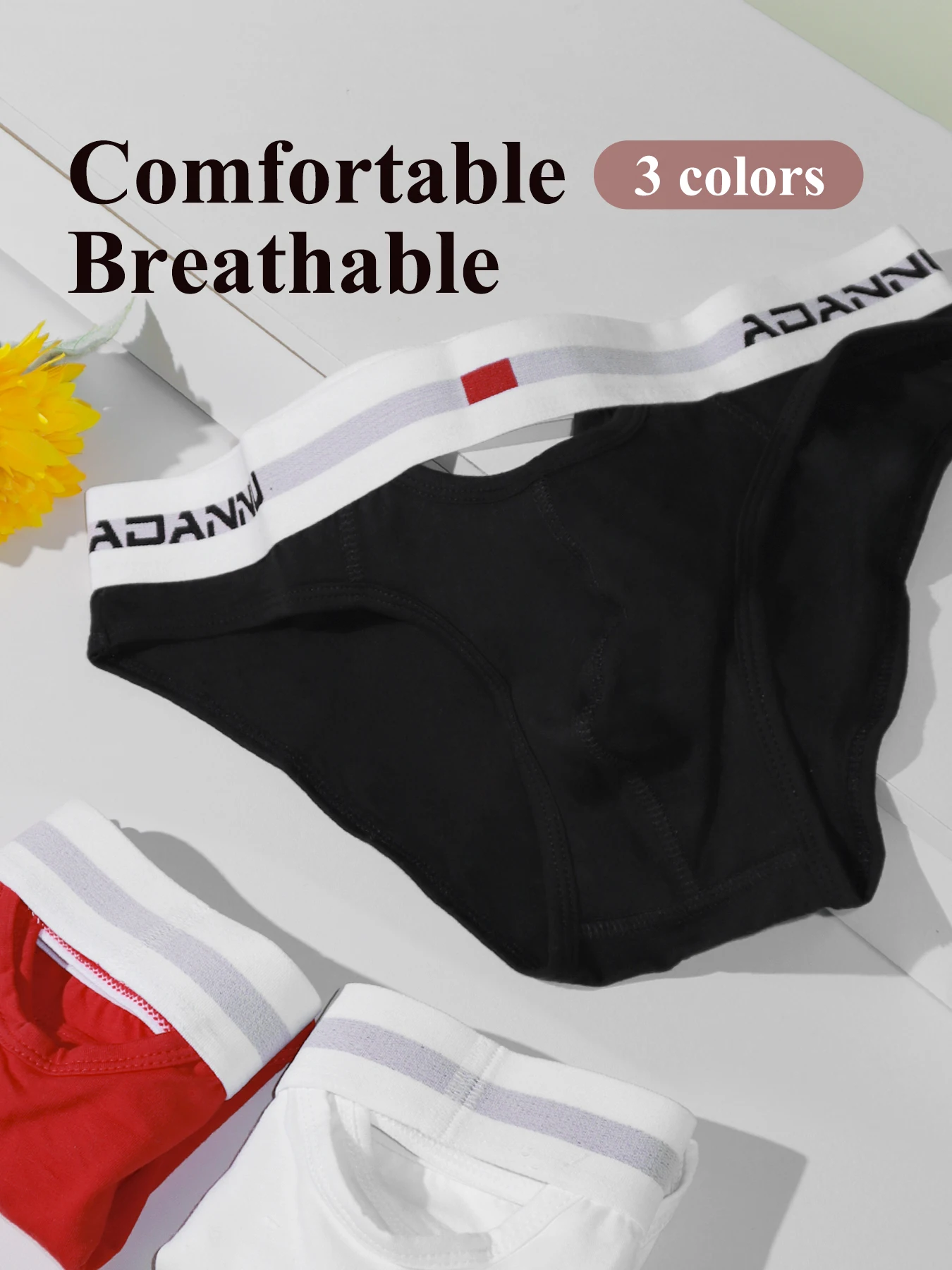 

Men's Underwear Sexy Personality Front Back Opening Design Breathable Comfortable Low Waist Triangle Man Briefs