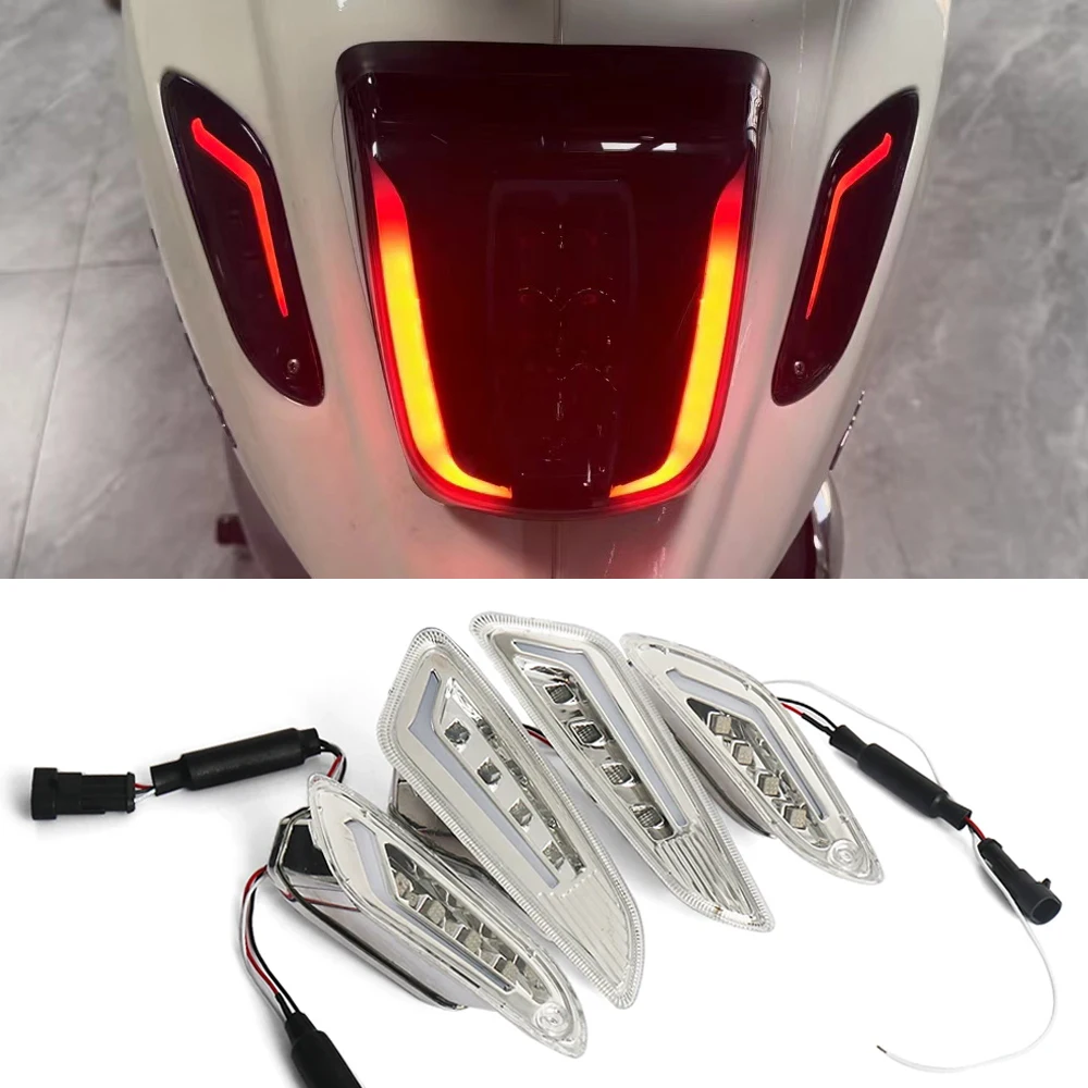 

New Motorcycle For Vespa Primavera 125 PRIMAVERA 150 Sprint 150 SPRINT 125 Front Rear Turn Signals Flashing Light Taillight