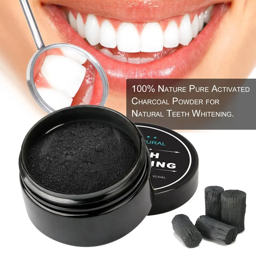 30g Natural Teeth Whitening Powder Activated Organic Charcoal Powder Polish Teeth Clean Strengthen Teeth Whitener Oral Hygiene