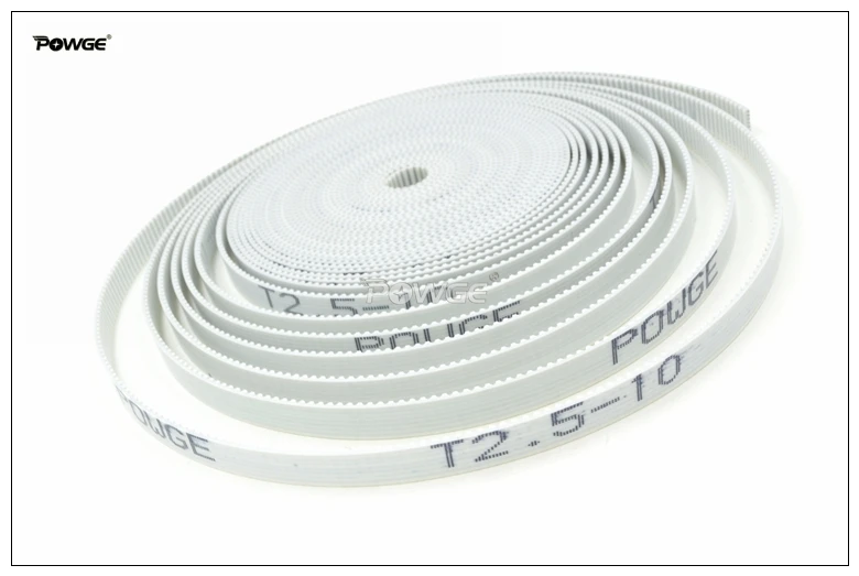 POWGE 10meters T2.5 PU Open-Ended Timing Belt T2.5-10 Width=10mm T2.5 10 Belt Fit T2.5 Timing Pulley For 3D Printer CNC RepRap