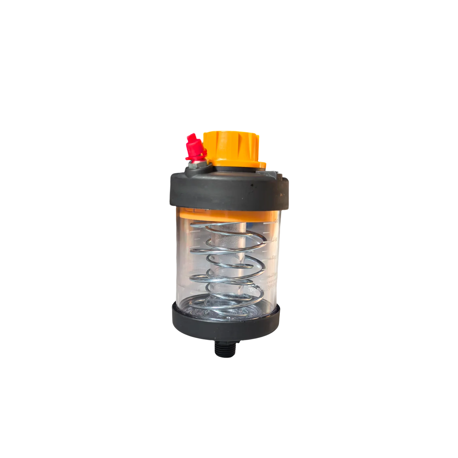 PULSARLUBE 100cc Mechanical Spring Grease Lubricator Single Outlet Automatic Lubrication System with Transparent Reservoir
