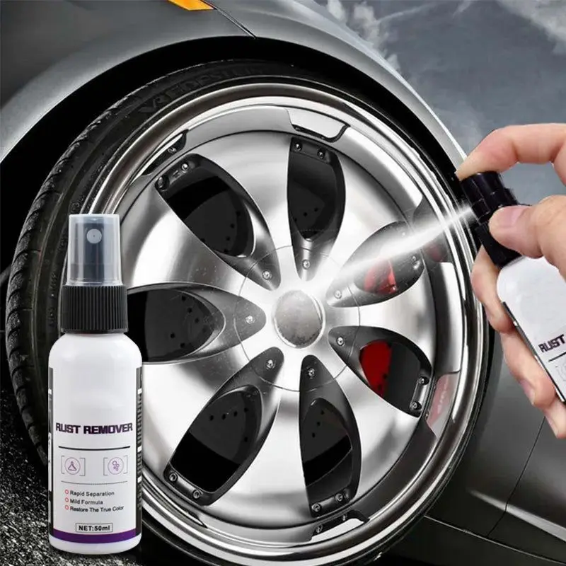 50ML multifunzionale antiruggine lucidatrice per superfici in acciaio inossidabile Spray per la rimozione della ruggine della ruota dell'auto prodotti per la pulizia automobilistica