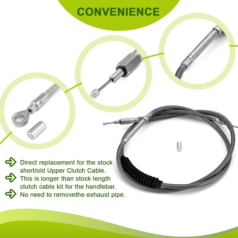 Kit cavo acceleratore e minimo Cavo frizione Non ABS Linea freno compatibile con Harley Touring Electra Glide senza Non ABS 19962006