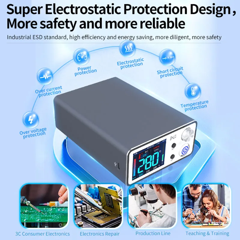 Imagem -05 - Aixun T3b Estação de Solda Suporte T115 T210 Série Lidar com Pontas de Ferro de Solda Estação de Retrabalho Elétrico para Iphone Conjuntos de Reparo jc