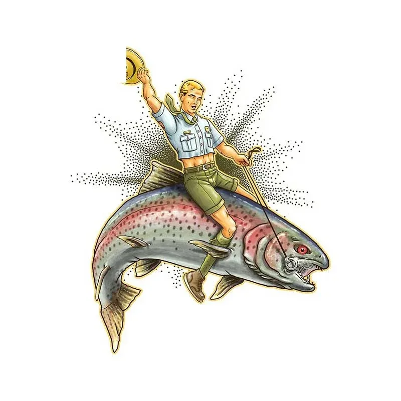 Car Stickers Wild Brown Trout Caravan Accessories Personality Sticker Products Exterior Parts PVC Stylish Decoration image 5