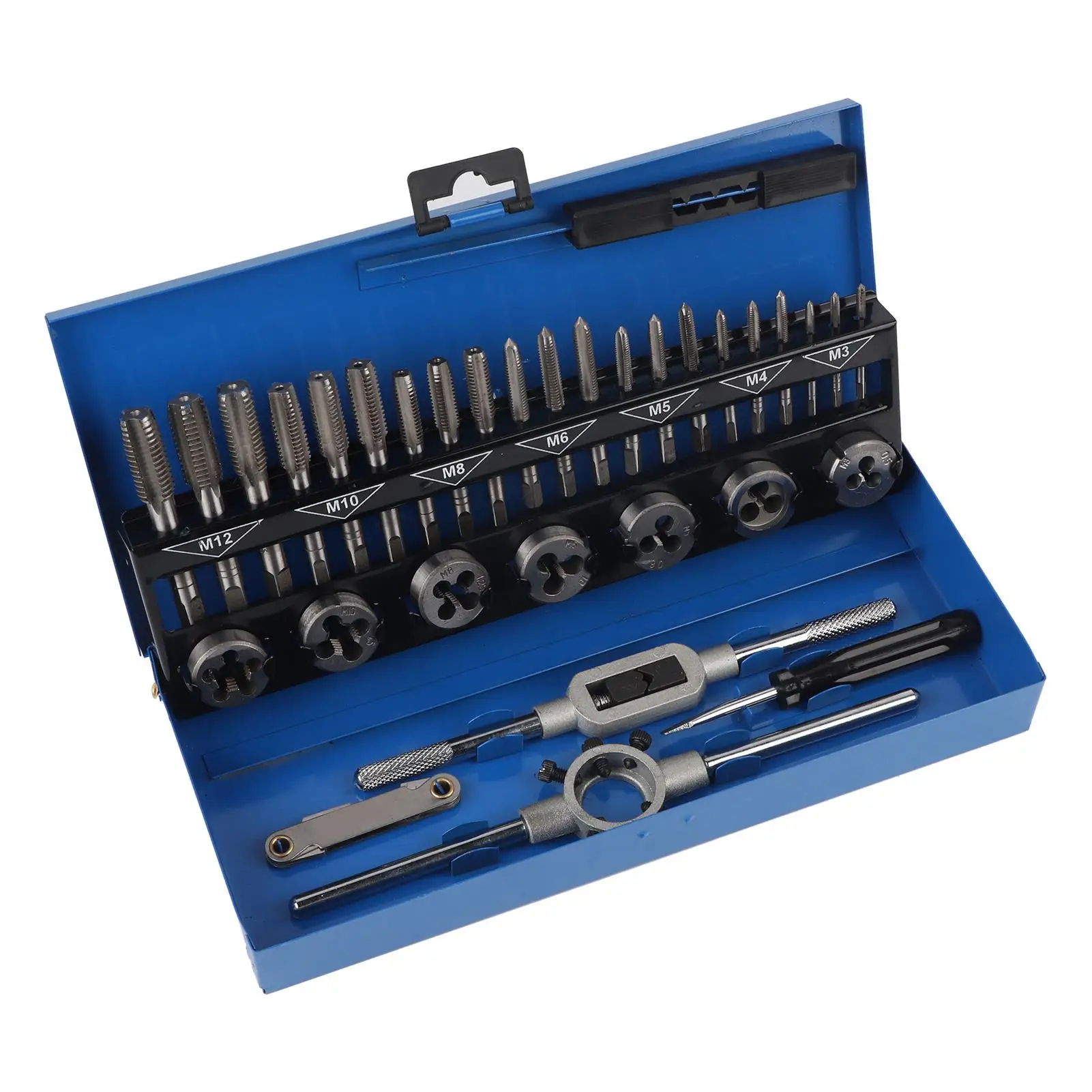 

32pcs M3 to Tap and Die Set Professional Hand Threading Tools with Wrench and Storage Case