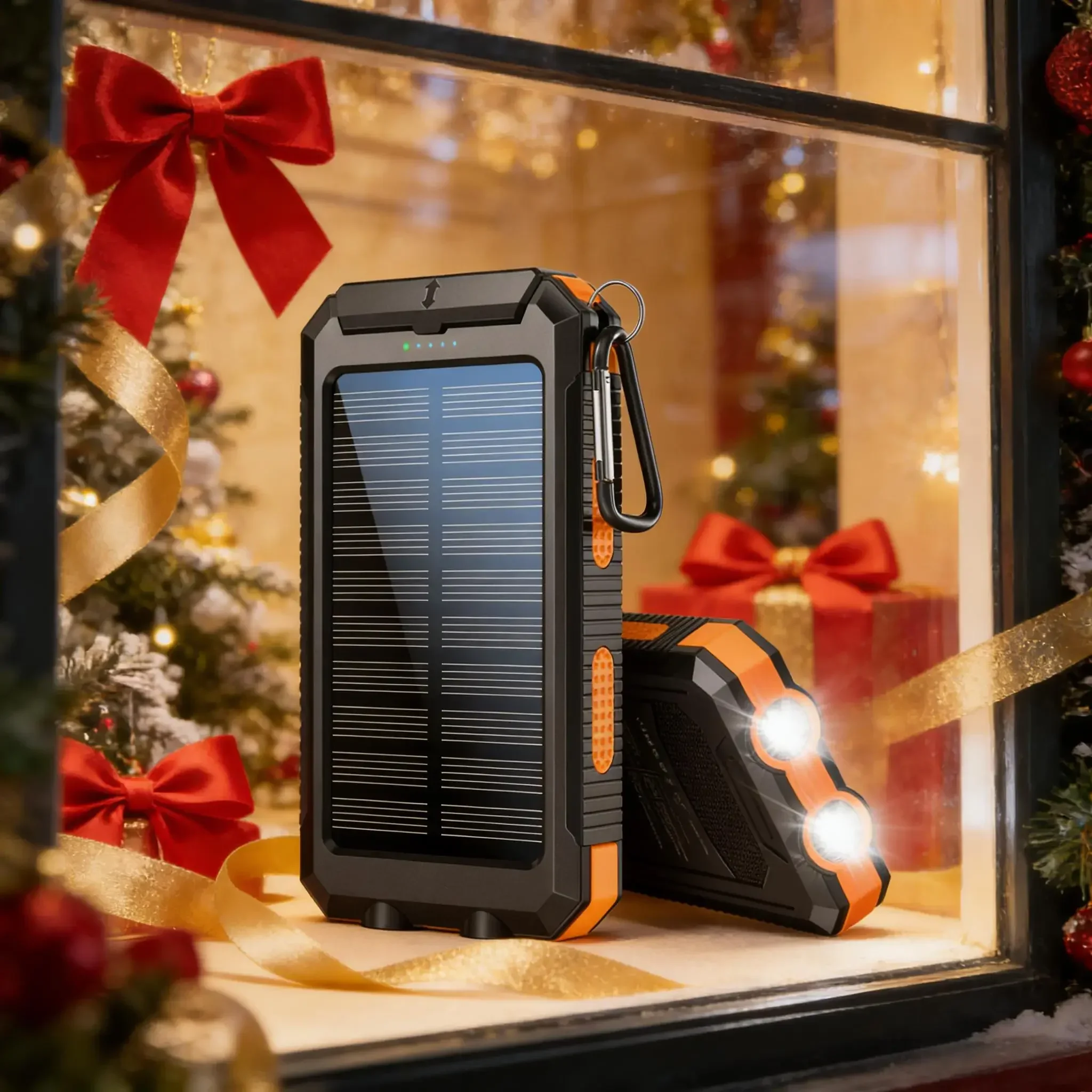 

10000 мАч Солнечная батарея Компас Светодиодный светильник Портативное внешнее зарядное устройство для пешего туризма Кемпинг Дорожное снаряжение