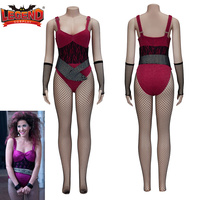 Glow Melanie Cosplay Melrose Costume Sexy Red Jumpsuit 80's Gorgeous Ladies of Wrestling Costume Female Wrestler Costume Outfit