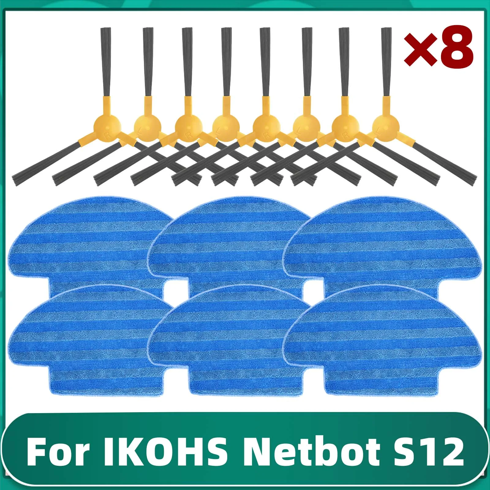 For IKOHS Netbot S12 / Haier T550W / T560H / DEXP MMB-300 Spin Edge Side Brush Mop Cloths Rag Vacuum Cleaner Spare Part