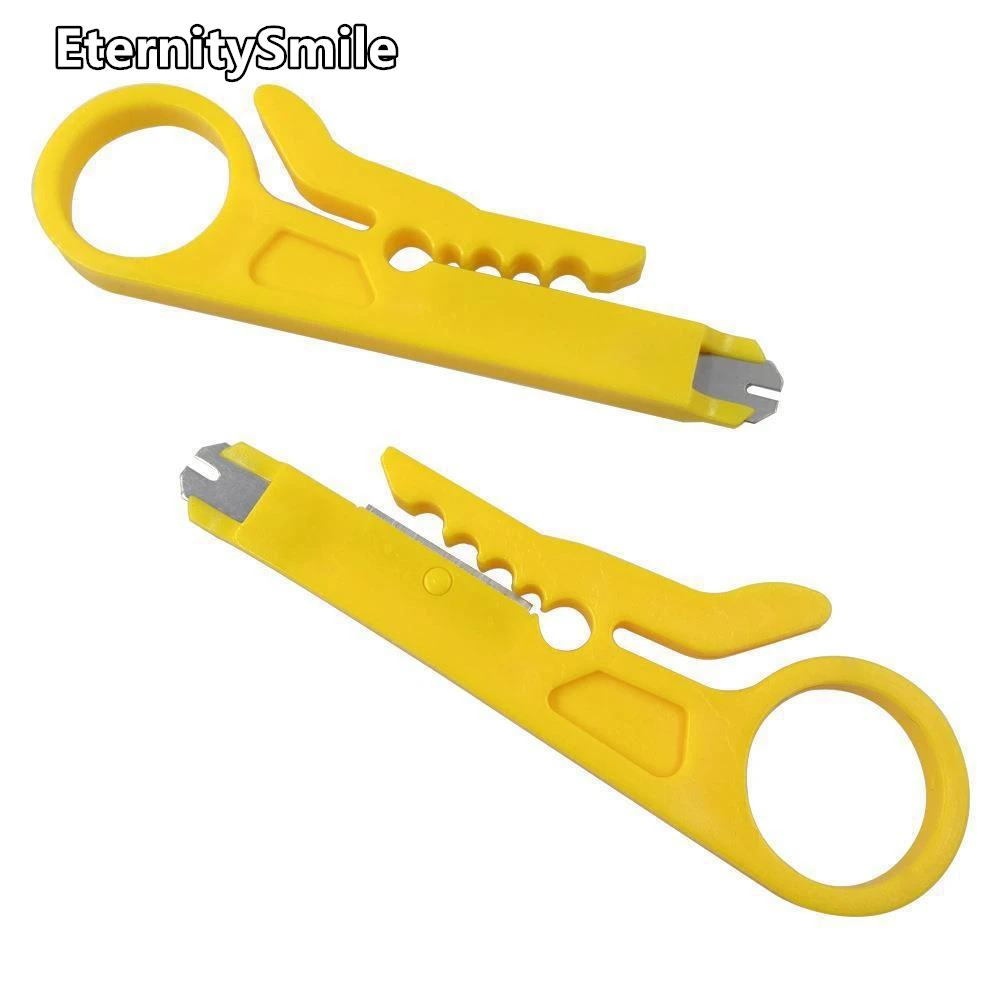 Custom Mini Alicate Crimper e Kit Faca, Cortador de cabo de rede, Soco de fio, Ferramentas de decapagem manual