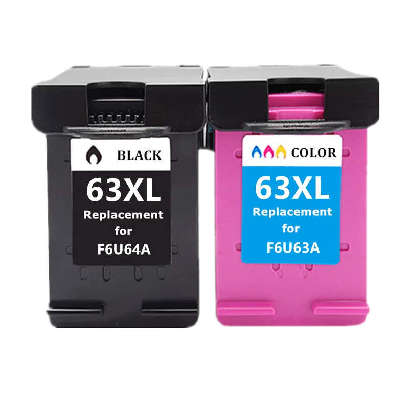 Re-Manufactured 63XL Replacement for HP 63 XL Ink Cartridge for HP63 Deskjet 1110 1111 1112 2130 2131 2132 Printer