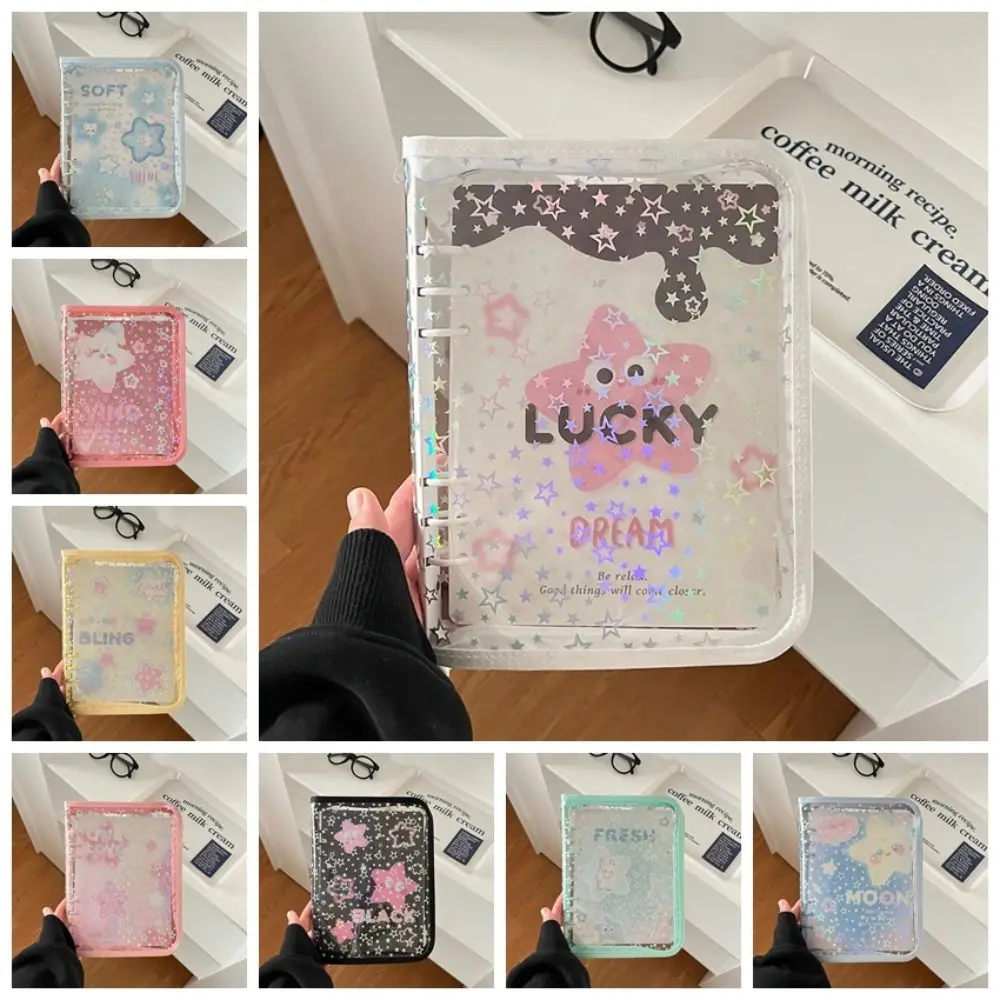 

A5 Binder Photo Album Cover PVC Simple Photocard Holder Korea Style Transparent Card Binder Pack Photo Card Collection