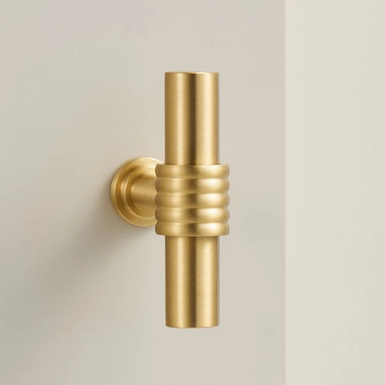 Solid Brass Vintage Hemp Rope Shape Personalized Cabinet Furniture Drawer Door Handle Knobs T-bar Pull