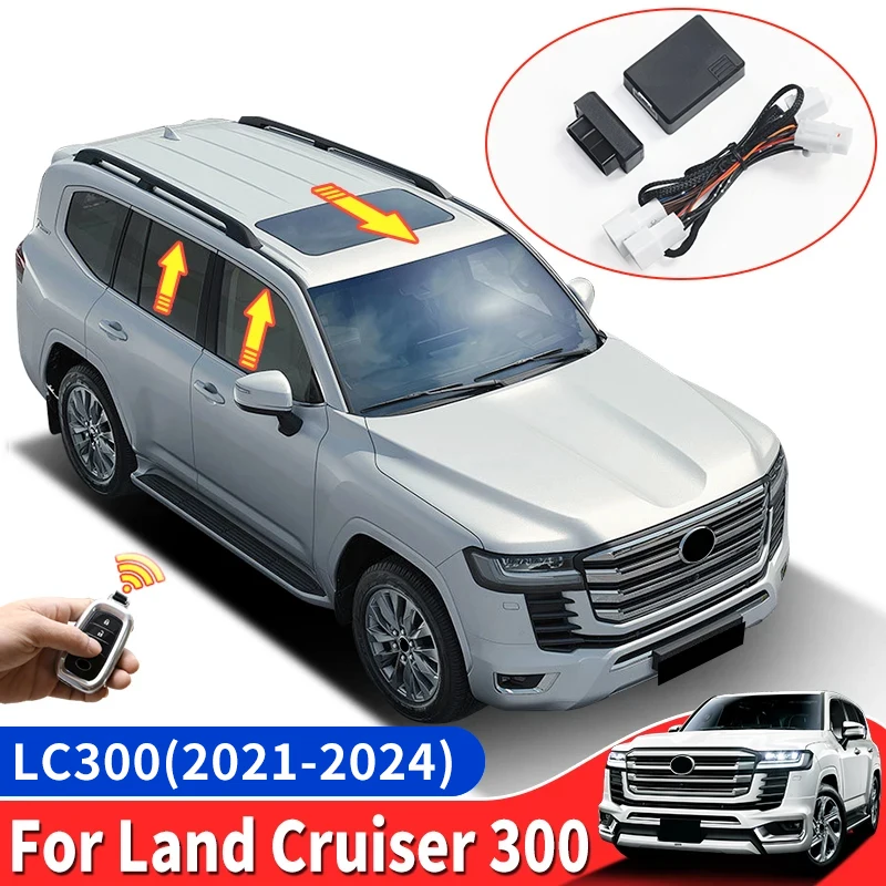 Auto Window Open Closer + Door Speed Lock Kit + OBD Module For Toyota Land Cruiser 300 LC300 2021-2024 2023 Interior Accessories