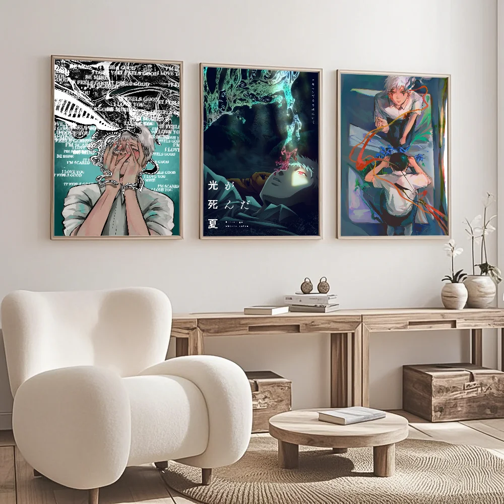 The Summer Hikaru Died Anime Poster Waterproof Wall Art Sticker For Bar Living Room Vintage Room Decor High Quality Print Gift