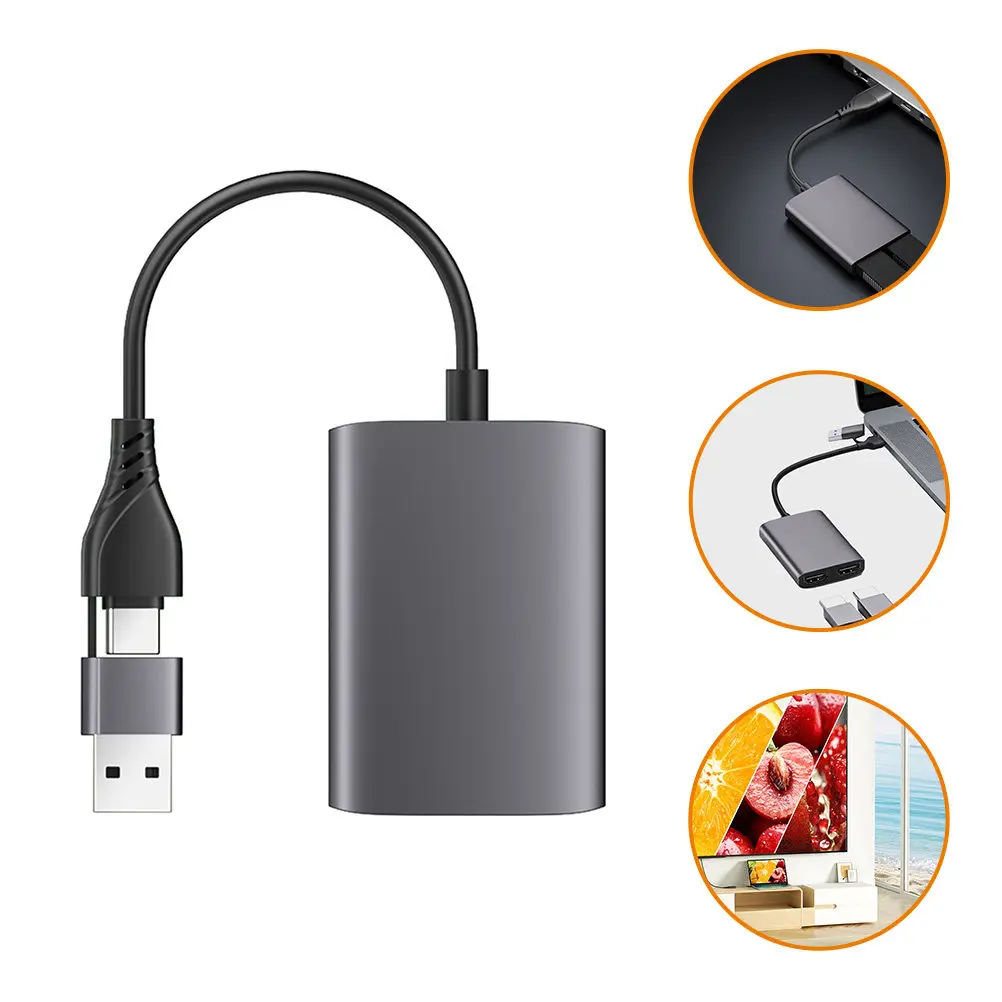 

USB-C адаптер-хаб 1080P 60 Гц с поддержкой высокоскоростной передачи данных для ноутбуков, многопортовое подключение