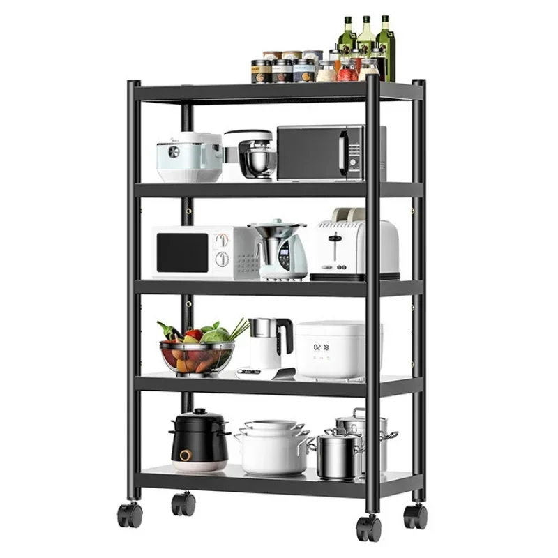 for Kitchen Large Capacity Thickened Storage Rack Floor Multi-Layer Microwave Oven Balcony Household Removable Storage Rack