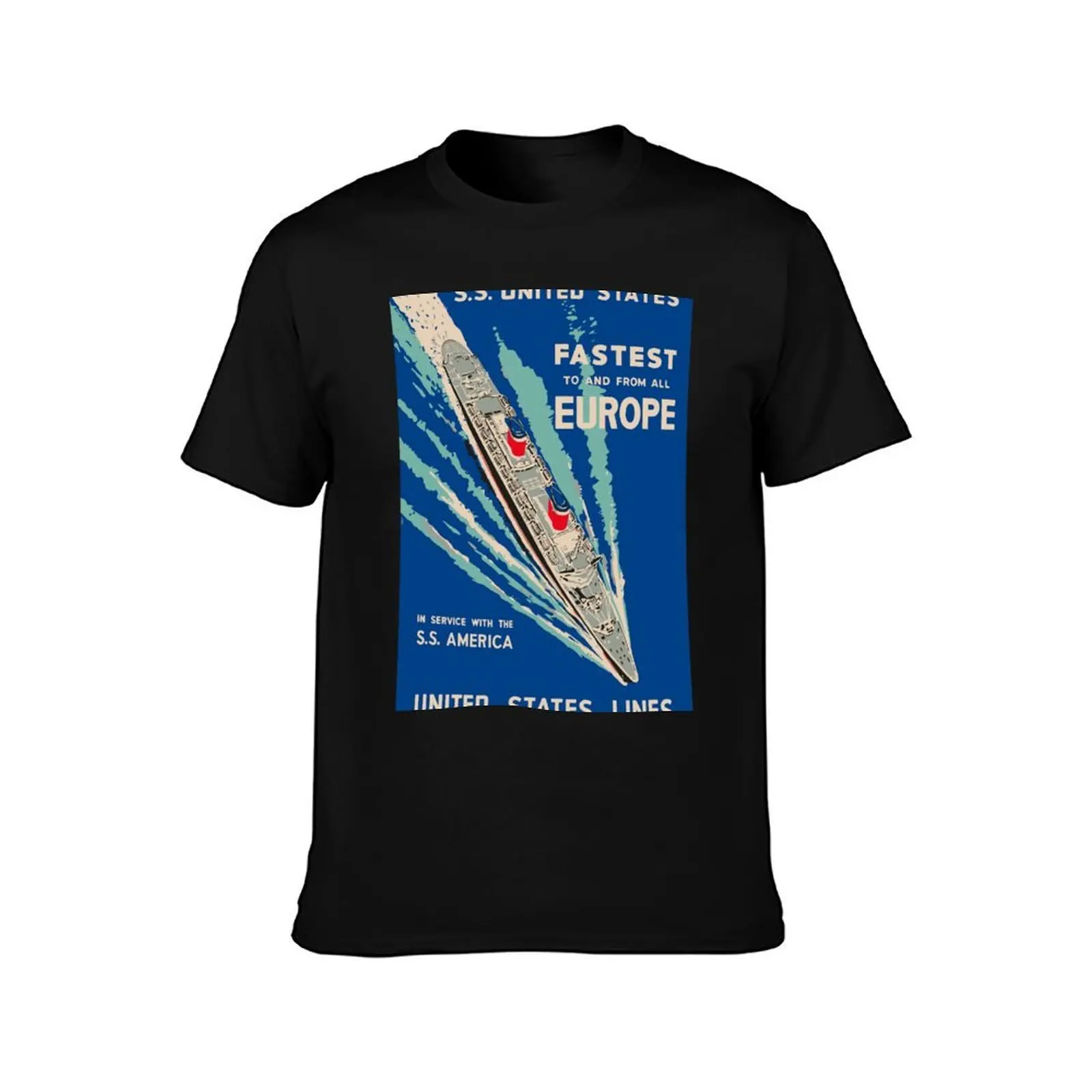 SS United States Vintage Advert T-Shirt Athletic Fit Sports Short Sleeve Top T-Shirt