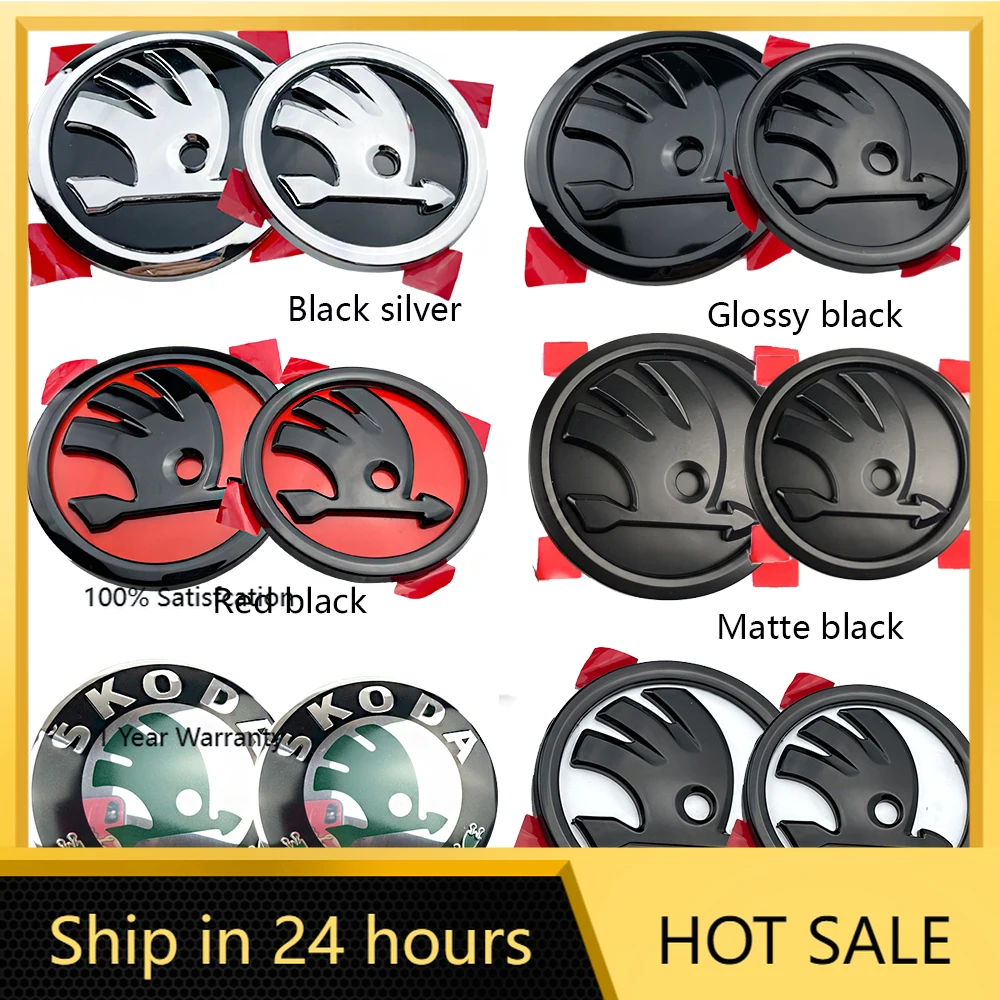 

Автомобильная наклейка 2026, горячая 3D ABS 80/90 мм, наклейка с логотипом на переднюю решетку автомобиля для Skoda Octavia 2 3 A5 A7 Kodiaq Fabia Rapid 3 Karoq S