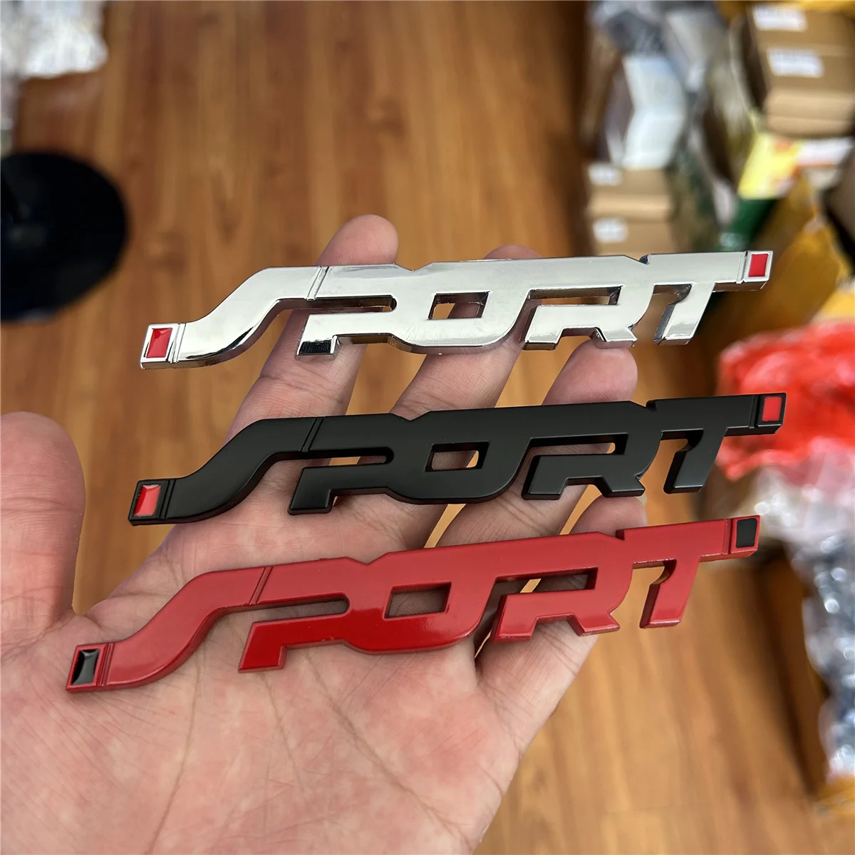 1 Pcs 3D Metal SPORT Logo Emblem Badge Sticker Universal Car Trunk Fender Decal Accessories