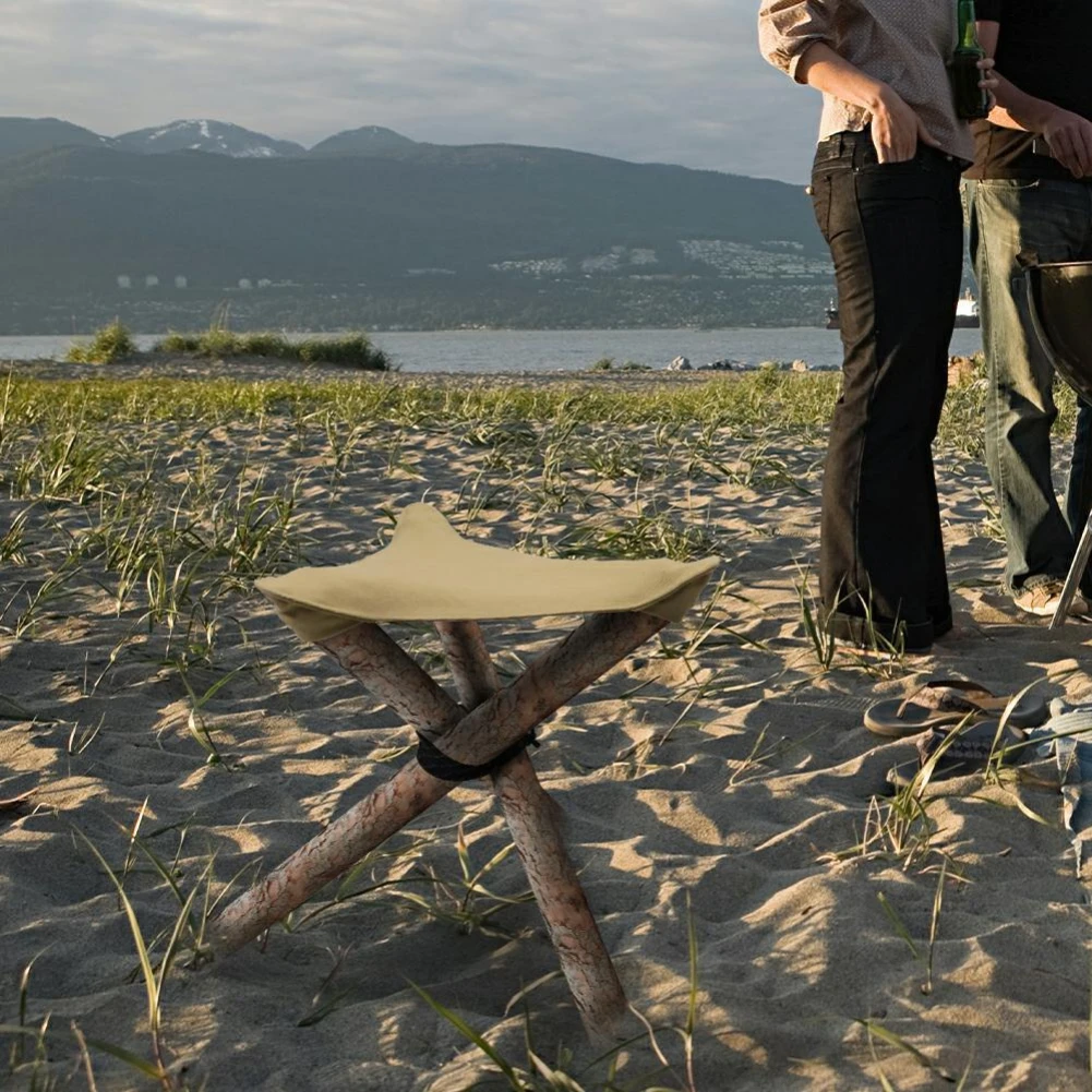 Taburete plegable para acampar, tela para pesca al aire libre, senderismo, mochilero, viaje, jardinería, silla de campamento portátil de lona impermeable