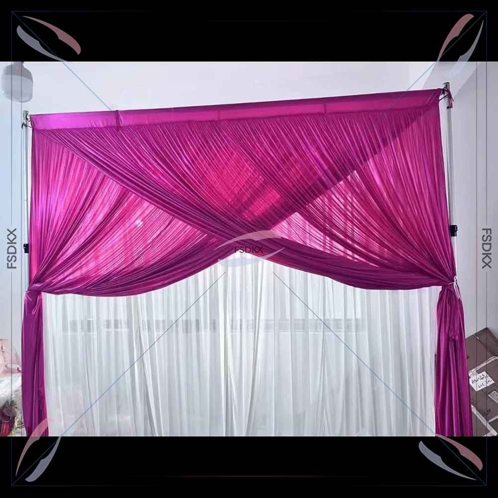 

Wedding Backdrop Curtains Stage Drapes Stand Frame Decoration Curtain For Party Event