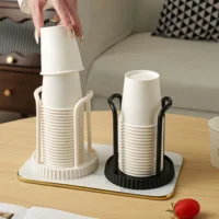 Kitchen Paper Cup Holder Disposables Cups Picker Multifunctional Desktop Cup Storage Rack Household Coffee Cup Holder for Home 4