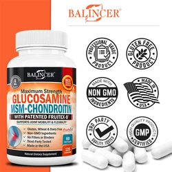 Glucosamine Chondroitin, MSM, Collagen - 2000 Mg Joint Support Supplement Supports Cartilage Health, Mobility and Strength