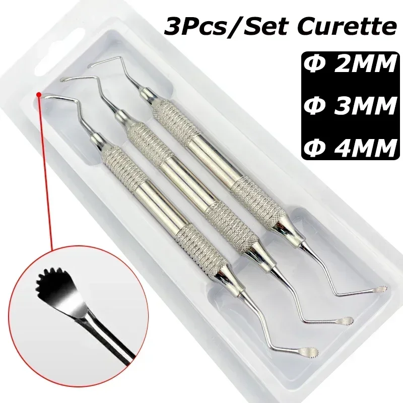 Dental Jagged Curette Professional Implant Instruments Tools Stainless Steel Periodontal Bone Dentales Curetas Materiales Tools