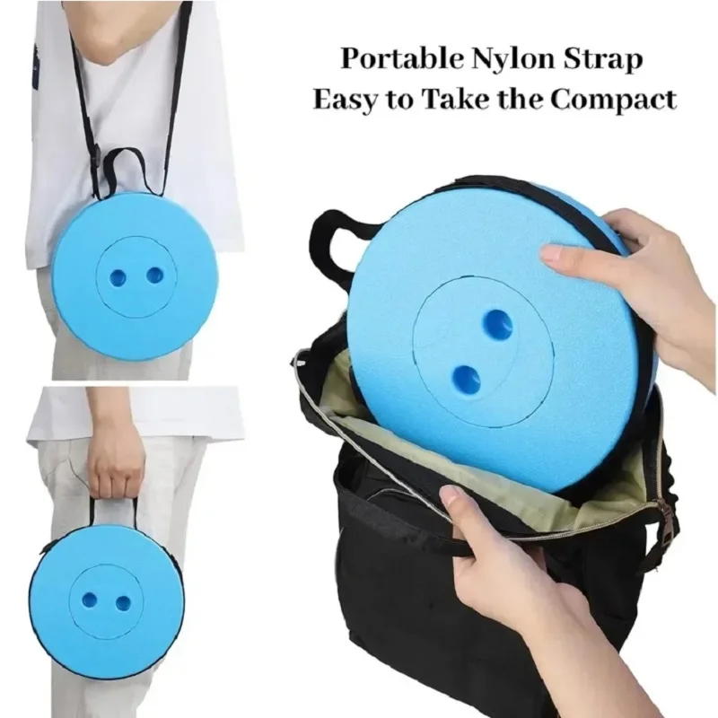 Sgabello pieghevole multiuso - Sedia telescopica portatile per campeggio Picnic Spiaggia Altezza regolabile Design compatto e leggero