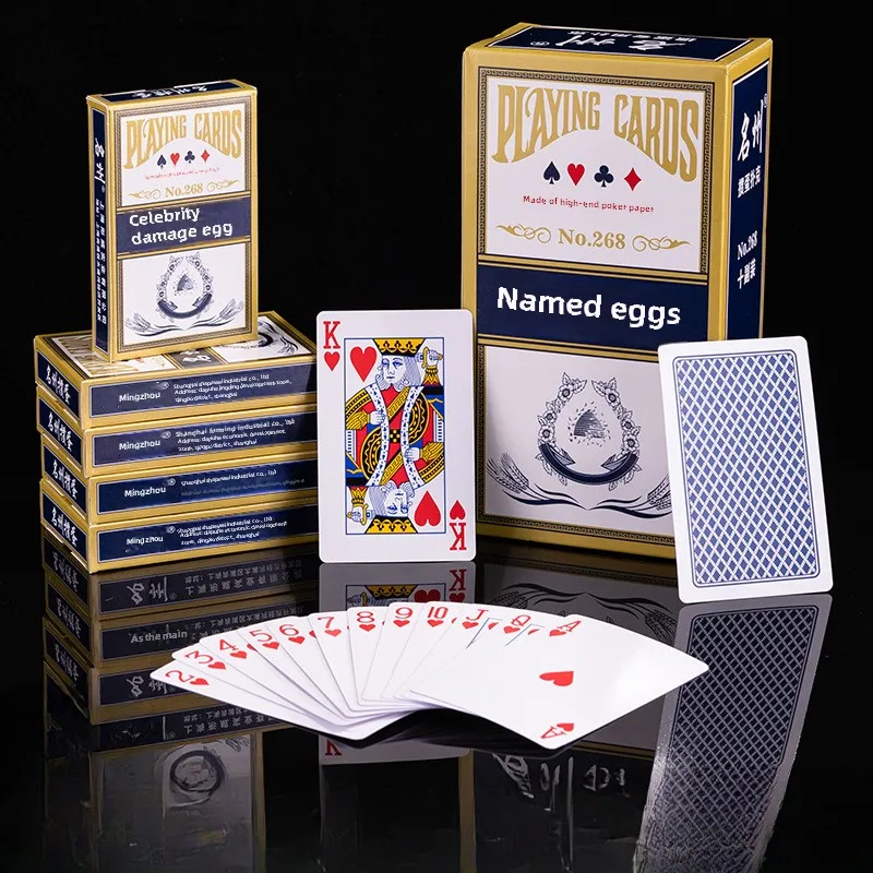 Ma-gic Ttricks Play-ing Card Illusory Visual Shock Close-Range Performance Of Props Blue Black Core Poker