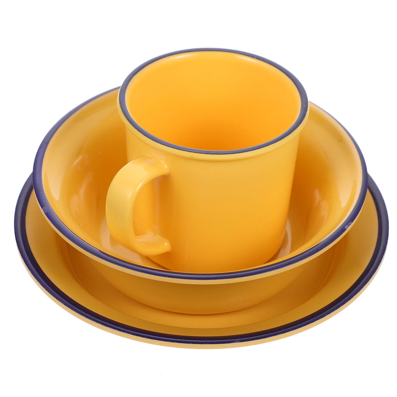 Commercial Dish Cup Set Vintage Decor Food Serving Tableware Melamine Noodle Bowl Plate Kit