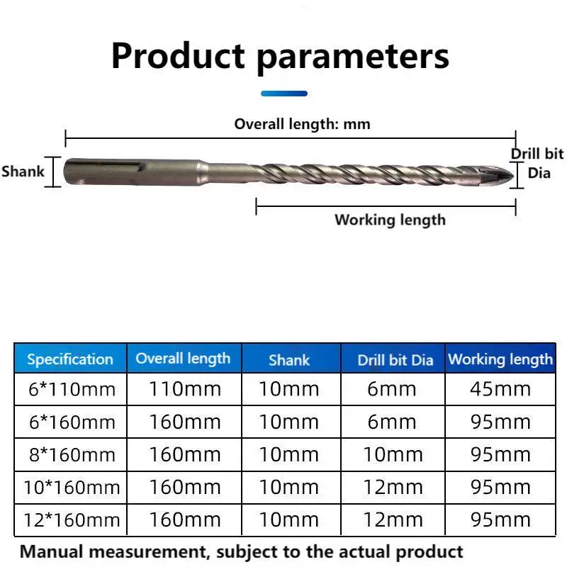 Imagem -02 - Sds Plus Shank Drill Bit Grupo Carboneto Azulejo Cerâmico Porcelana Concreto Tijolo Vidro Perfuração de Diamantes Ferramentas para Trabalhar Madeira 612 mm