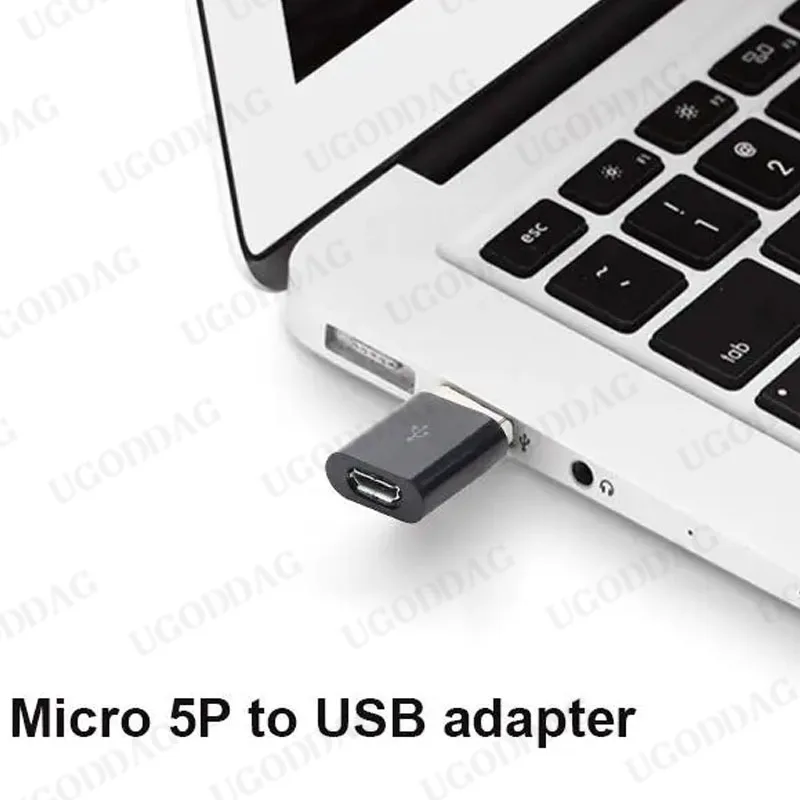 Adaptador USB macho a Micro USB hembra OTG, convertidor de cargador de datos ABS para teléfono, tableta, PC, velocidad de datos de alta velocidad de