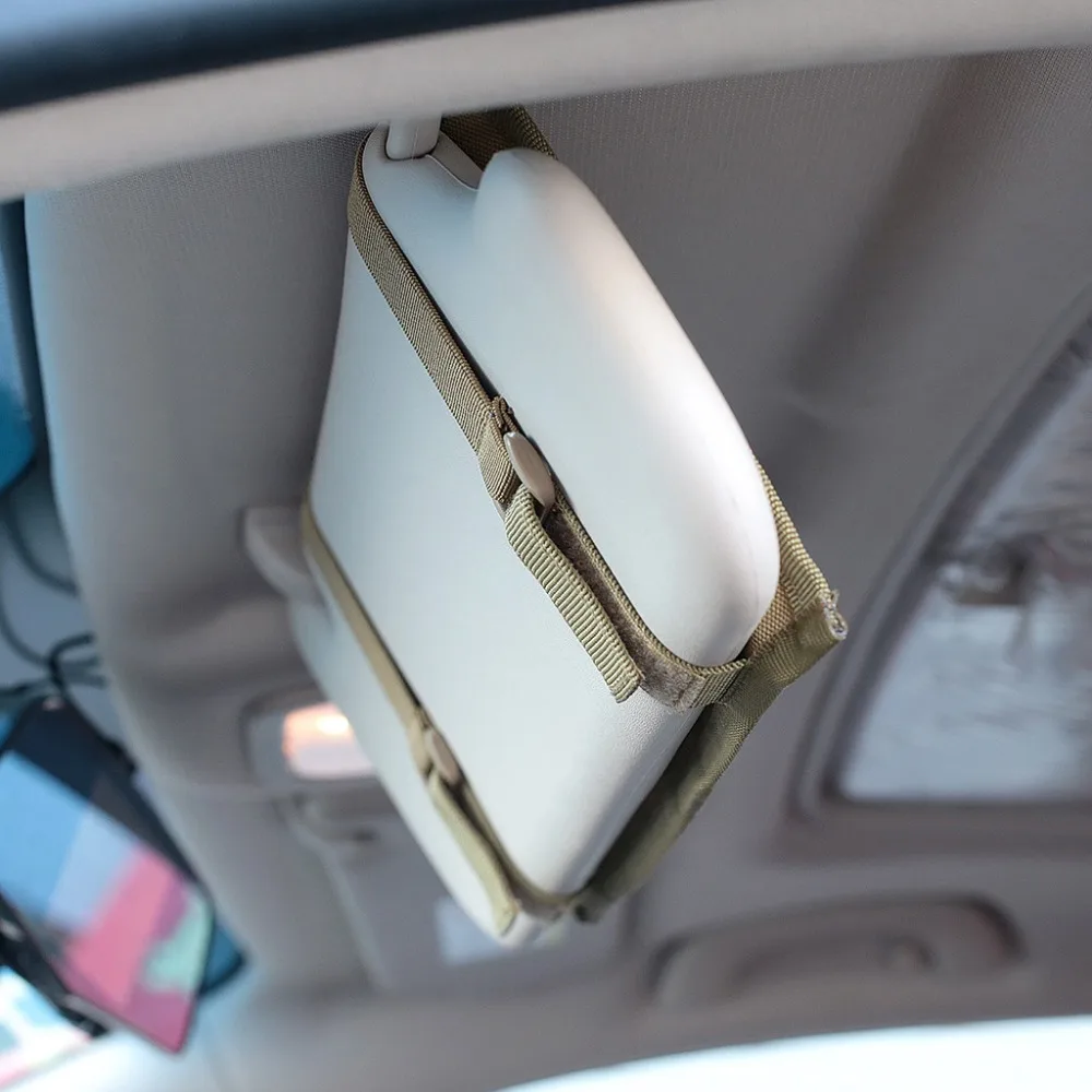MOLLE Vehicle Sun Visor Panel EDC Tool Pouch CD Storage Bag Truck Car Sun Visor Organizer Auto Gear Accessories Holder