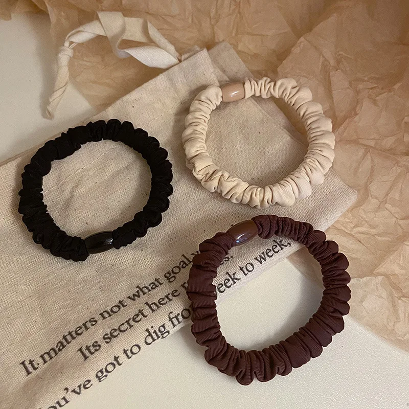 1/3 Pcs Set Small Ponytail Rubber Band Elastic Hair Band.for Women Girl Makeup Korean Vintage Washing Scrunchie Adults Kpop Yoga