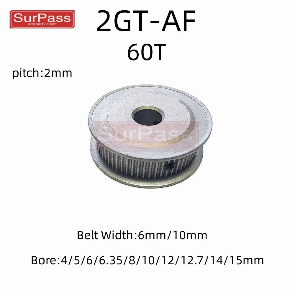 GT2/2GT Number of Teeth 60T Timing Pulley Bore 4/5/6/6.35/8/10/12/12.7/14/15mm For Belt Width: 6mm/10mm Timing Belt