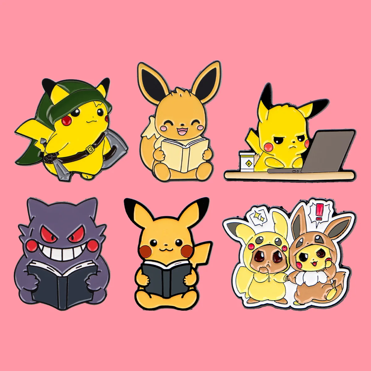 Figurki Anime, emaliowane przypinki, urocze kreskówkowe zwierzęta, broszki, przypinki do klapy, odznaki na plecak, akcesoria do odzieży, modna biżuteria, prezenty.