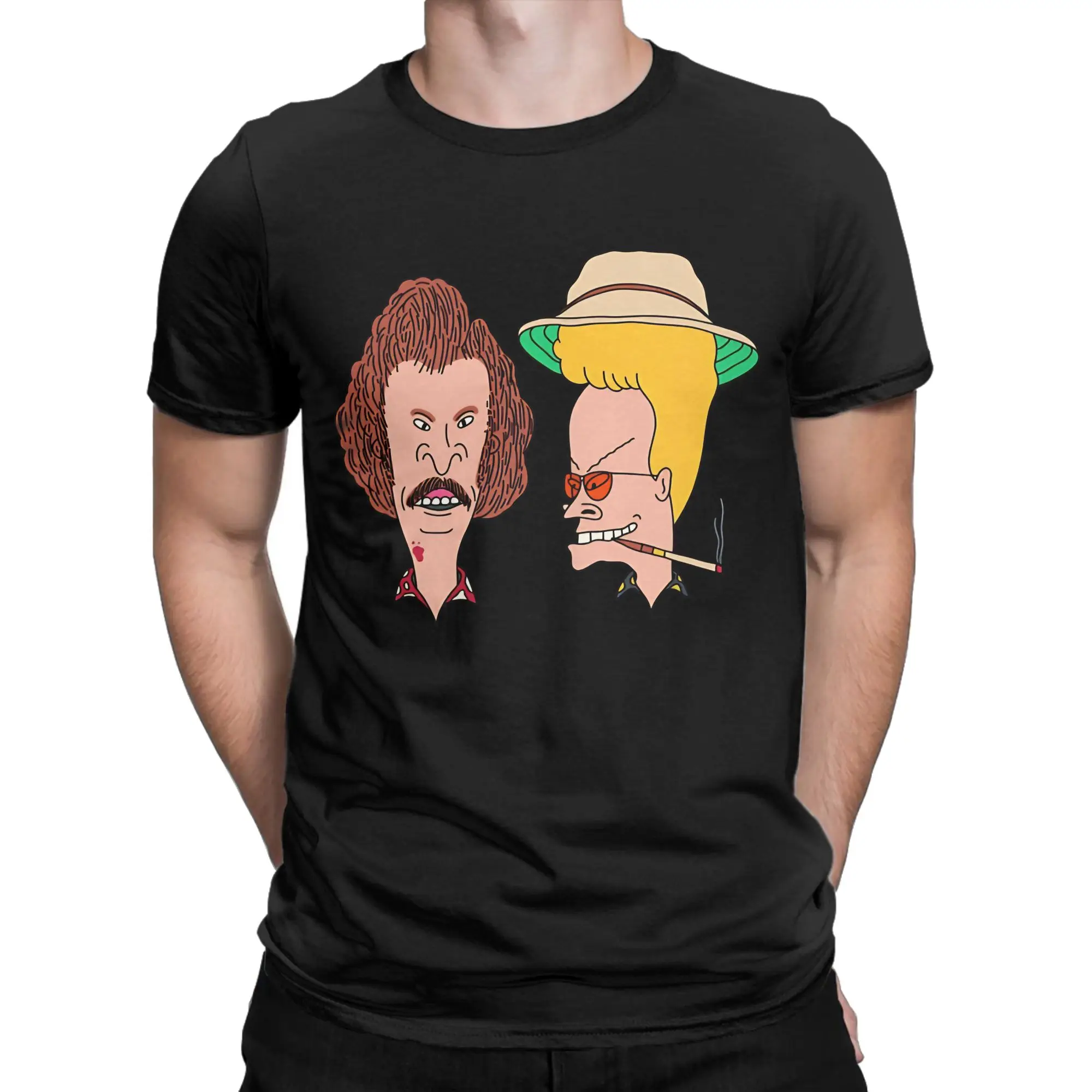 Beavis Butthead T Shirts Men Cotton Awesome T-Shirts Round Collar  Tees Short Sleeve Tops New Arrival