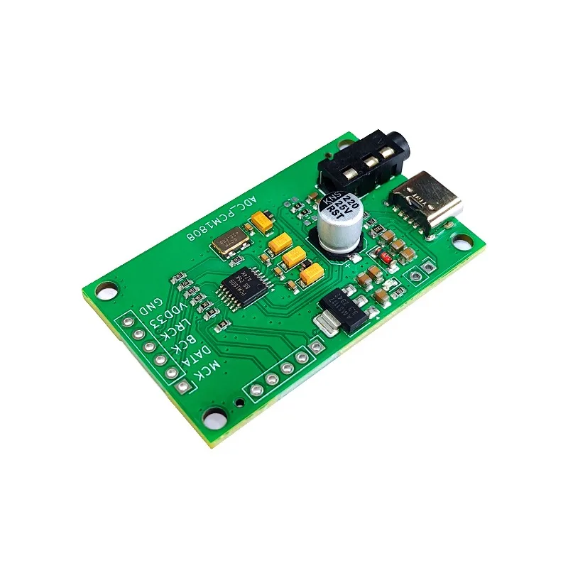 For PCM1808 ADC 3.5 Stereo Single-ended Analog Audio To I2S Digital Output Board Coding Module
