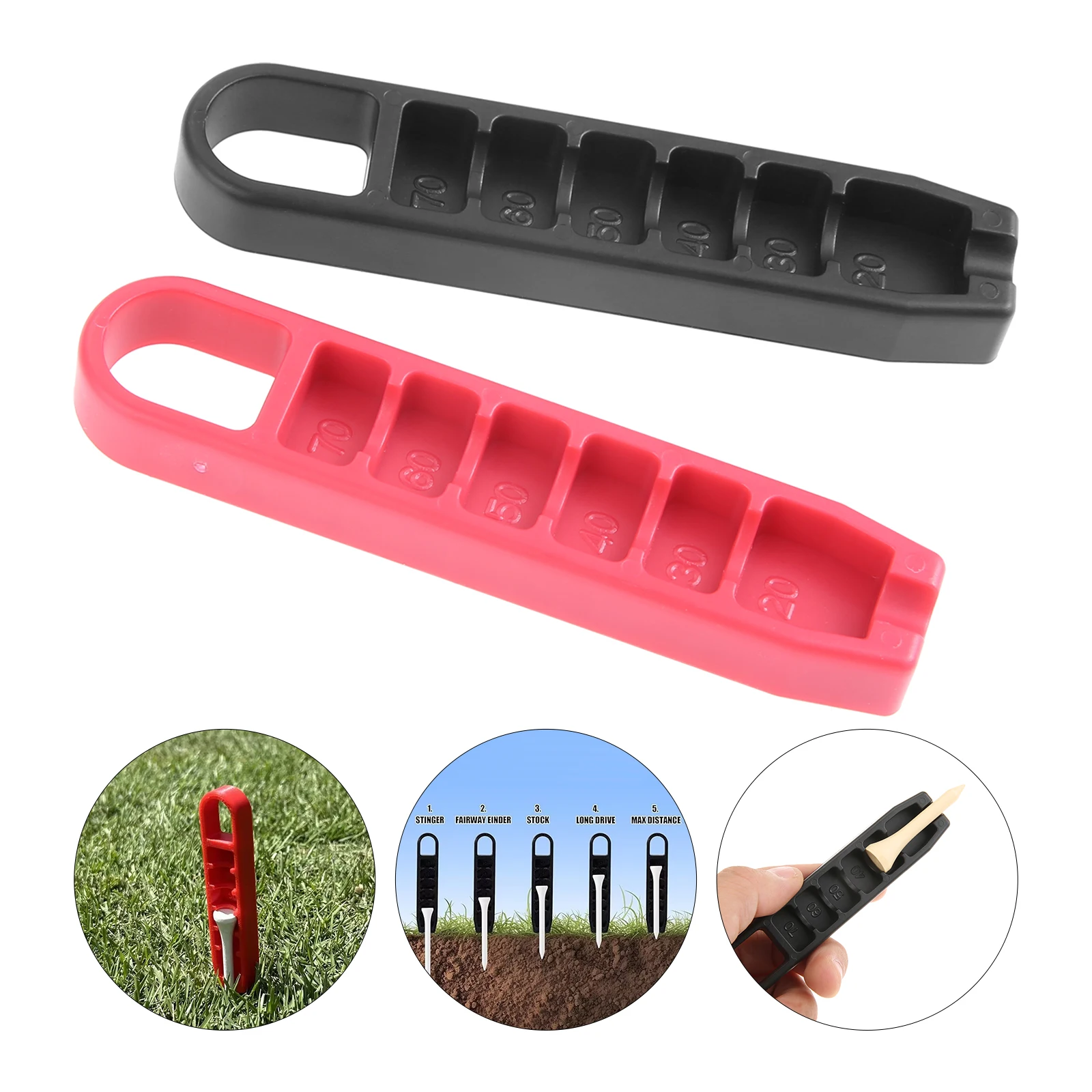 

1PC Golf Tee Height Adjuster 6 Settings Plastic Adjustments Tee Height Positioner Golf Accessories Tool for Consistent Swings